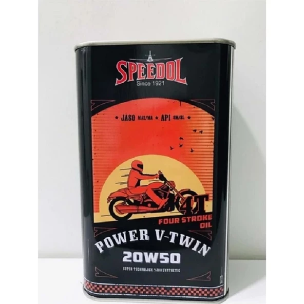 Speedol Power V-Twin 20W50 %100 Sentetik 1 LT Motor Yağı