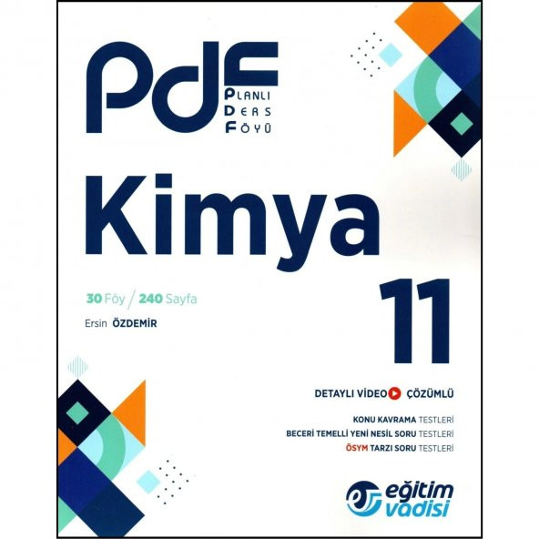 Eğitim Vadisi Yayınları 11. Sınıf Kimya PDF (Planlı Ders Föyü) - 1