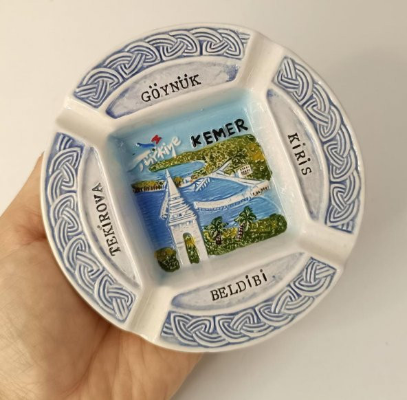 Küllük Kül Tablası Seramik Kemer Temalı Türkiye Kemer Yazılı Ev