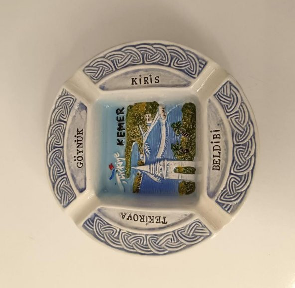 Küllük Kül Tablası Seramik Kemer Temalı Türkiye Kemer Yazılı Ev - 4