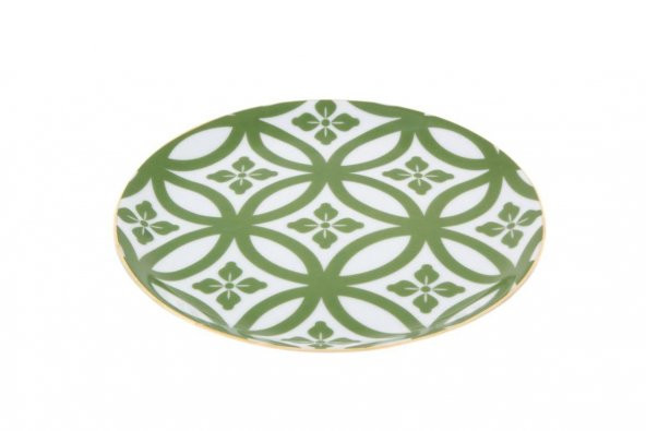Porland Morocco Desen1 Yeşil Düz Tabak 17 cm 04A+PO21447 - 2
