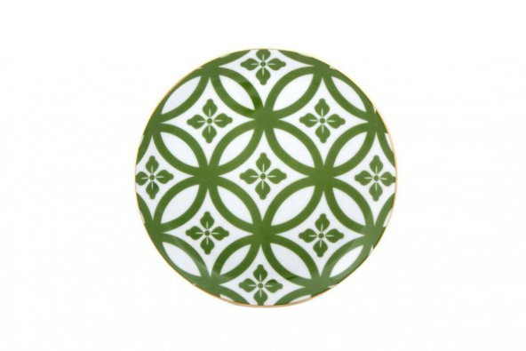 Porland Morocco Desen1 Yeşil Düz Tabak 17 cm 04A+PO21447