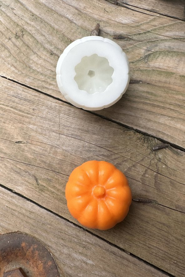 Pumpkin Küçük Boy Mum Kalıbı (Silikon) (1 Adet)