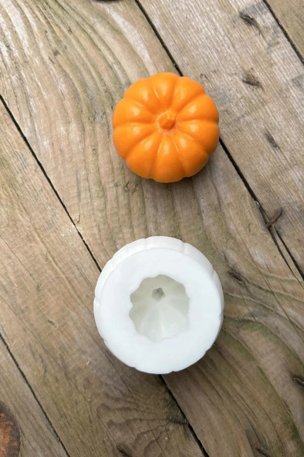 Pumpkin Büyük Boy Mum Kalıbı (Silikon) (1 Adet) - Resim 3