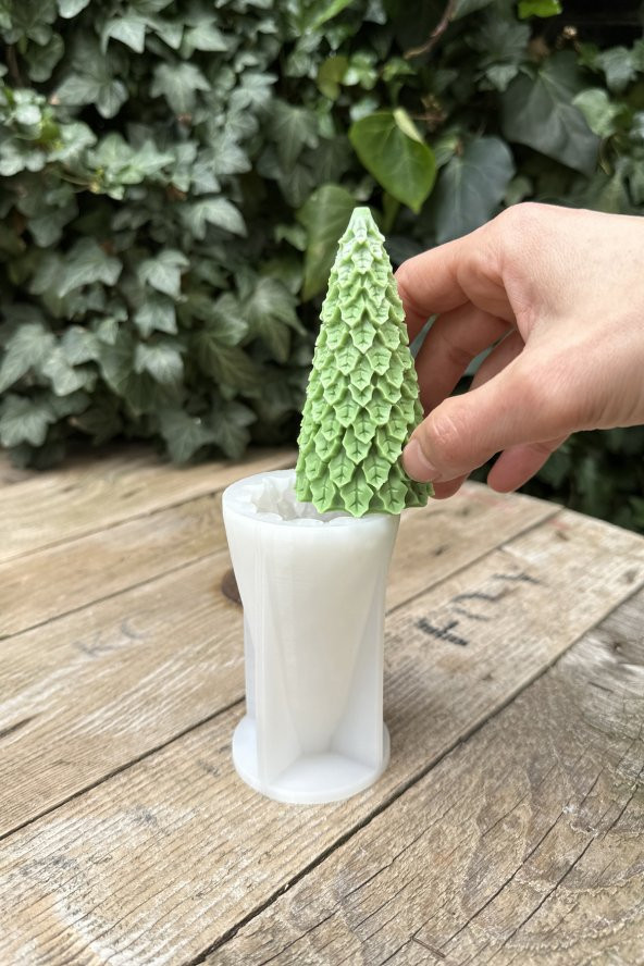 Kokinalı Çam Ağacı Mum Kalıbı (Silikon) (1 Adet) - 3