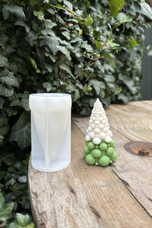 Bubble Çam Ağacı Mum Kalıbı (Silikon) (1 Adet) - 2
