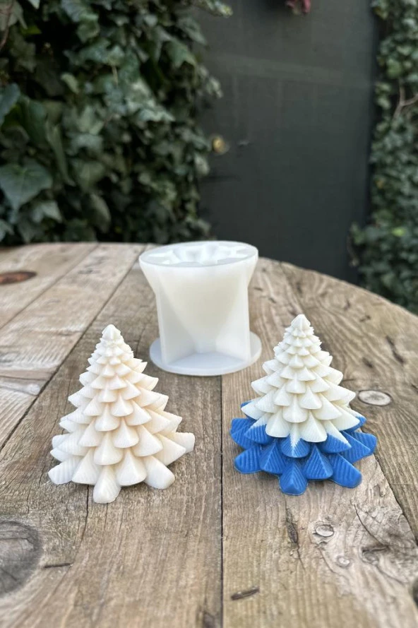 Köknar Çam Ağacı Mum Kalıbı (Silikon) (1 Adet) - Resim 4