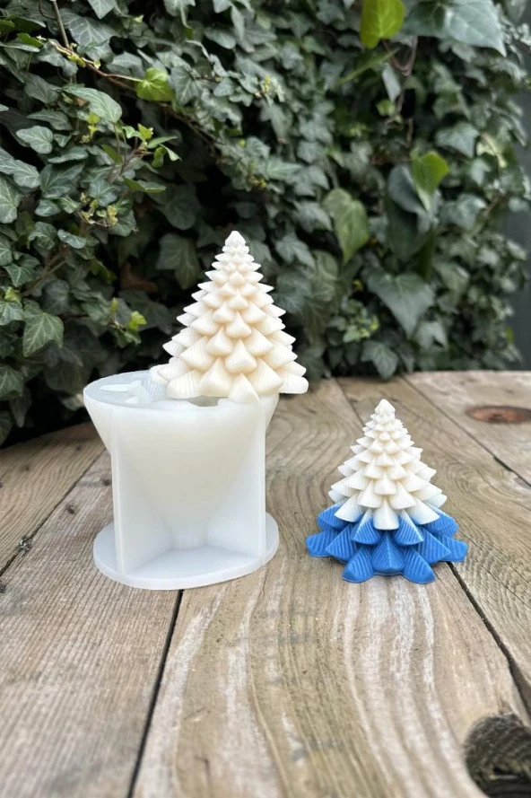 Köknar Çam Ağacı Mum Kalıbı (Silikon) (1 Adet) - Resim 5