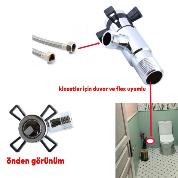 Aç Kapa 4 Kollu Taharet Musluğu Ara Musluk - 2