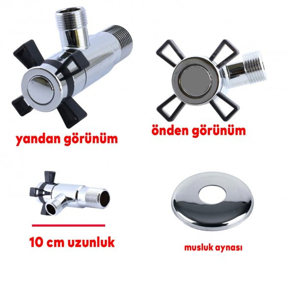 Aç Kapa 4 Kollu Taharet Musluğu Ara Musluk - 3