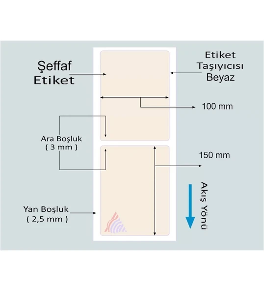 200'lü Sarım Pvc Şeffaf Etiket 150 x 100 - 2
