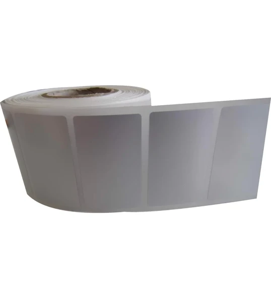 1000'li Sarım Tekli Silver Mat Barkod Etiketi 40 x 80