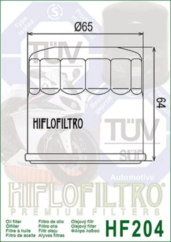 Hiflo Hf204 2004-2023 Honda CBR 1000 RR Uyumlu Yağ Filtresi - 2