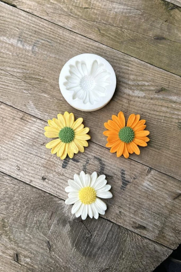 Papatya Çiçek Mum Kalıbı ( Silikon ) 1 Adet - Resim 7