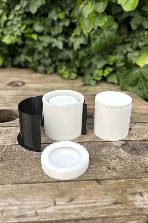 Dairesel Silikon Kap Kalıbı (8mm Kalınlık)(Kapaklı)(Kasnaklı)(1 Adet) - Resim 4