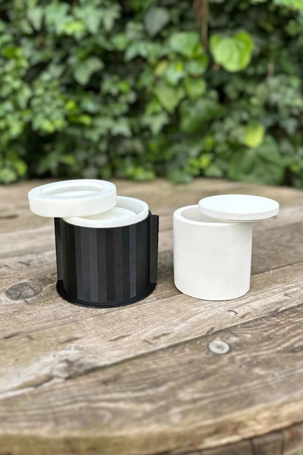 Dairesel Silikon Kap Kalıbı (8mm Kalınlık)(Kapaklı)(Kasnaklı)(1 Adet) - Resim 5