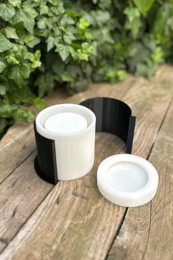 Dairesel Silikon Kap Kalıbı (8mm Kalınlık)(Kapaklı)(Kasnaklı)(1 Adet) - Resim 6