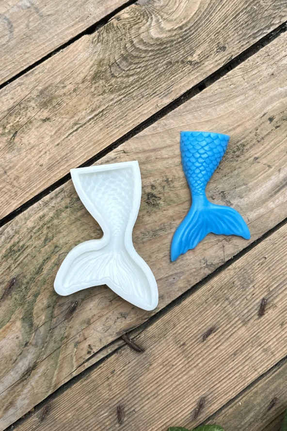 Deniz Kızı Kuyruğu Büyük Tekli Mum Kalıbı (Silikon) (1 Adet) - Resim 2