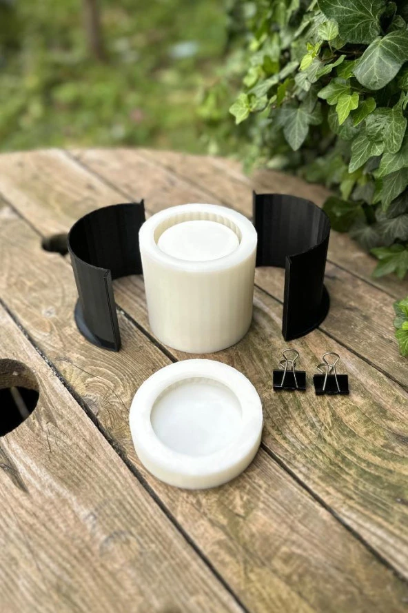 Tırtıklı Yüzey Silikon Kap Kalıbı (Kapaklı)(Kasnaklı)(1 Adet) - Resim 6