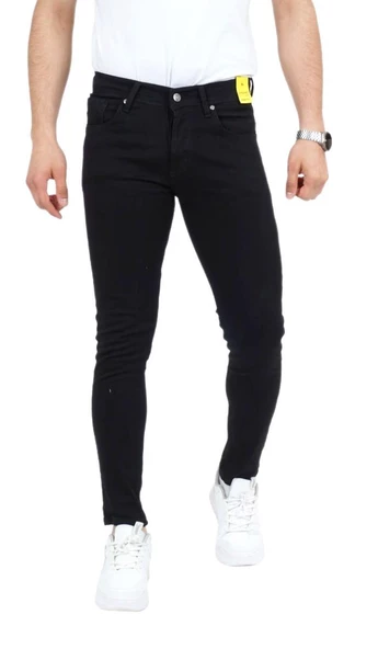 Erkek Siyah Kot Pantolon Skınnfıt 1000 BGL-ST02316 - 3