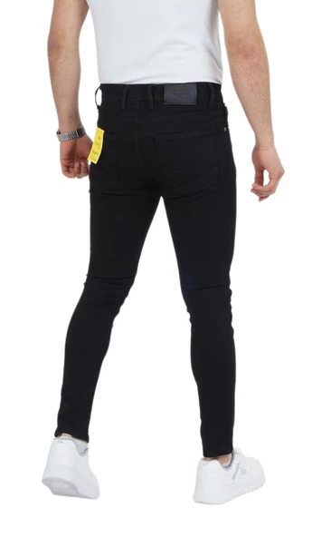 Erkek Siyah Kot Pantolon Skınnfıt 1000 BGL-ST02316 - 4