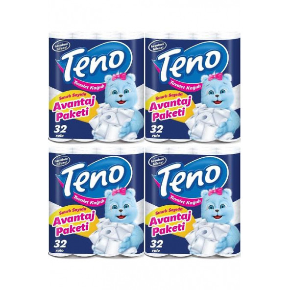 TENO 32' Li TUVALET KAĞIDI 4 PAKET x 32 RULO