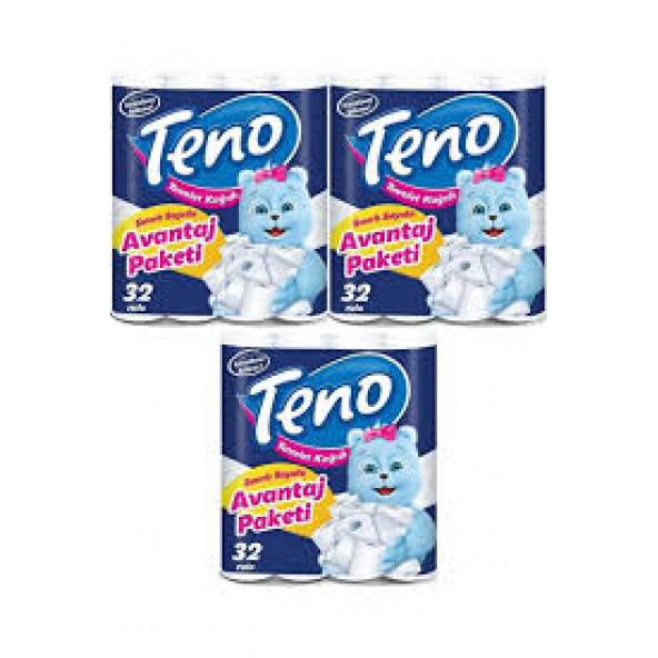 TENO 32'li Tuvalet Kağıdı 3 Paket x 32 Rulo