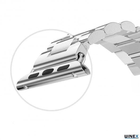 Winex 42-49mm Yeni Nesil Apple Uyumlu Akıllı Saat Kordonu Metal Gri - 3