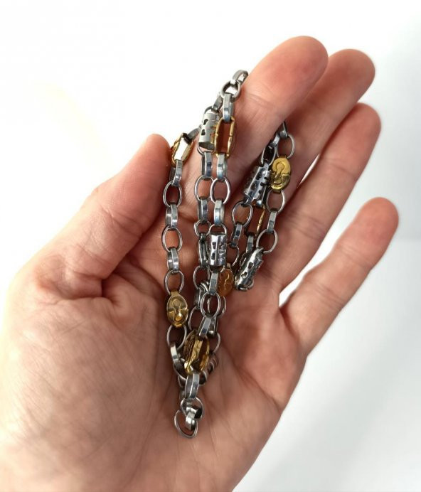 Kolye Paslanmaz Çelik 316 Kolye Kadın Erkek Unisex Gerdanlık Takı - 2