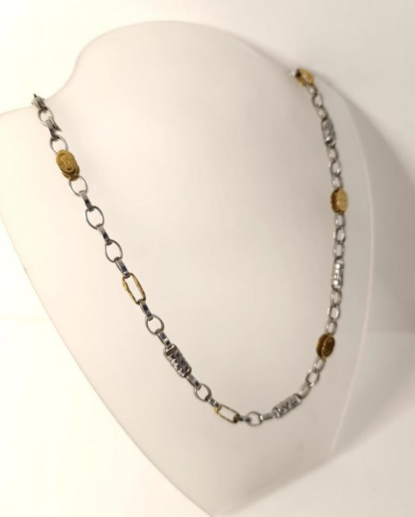 Kolye Paslanmaz Çelik 316 Kolye Kadın Erkek Unisex Gerdanlık Takı - 5