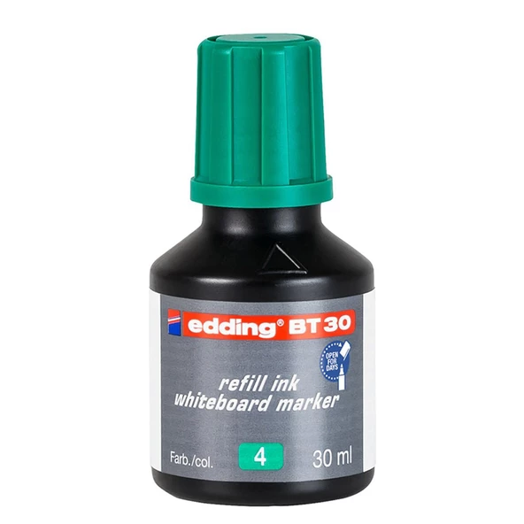 Edding Silinebilir Beyaz Tahta Kalemi Mürekkebi YEŞİL 30ml Edding Flipchart Kalemi Mürekkebi Edding Mürekkep