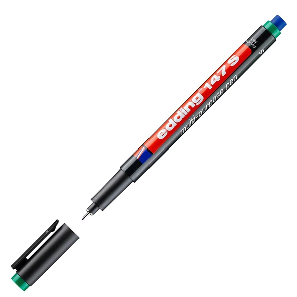 Edding Silgili Asetat Kalemi CD Kalemi Çok Amaçlı Silinmez Kalem Permanent Marker YEŞİL Edding 147S