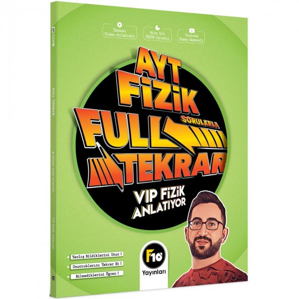 F10 Yayınları Ayt Vip Fizik Full Tekrar Video Ders Kitabı 2023 - 1