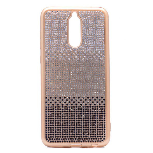 Huawei Mate 10 Lite Kılıf  Mat Lazer Taşlı Silikon