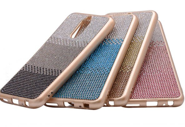 Huawei Mate 10 Lite Kılıf  Mat Lazer Taşlı Silikon - 4