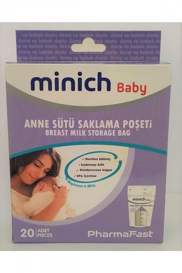 Minich Baby Süt Saklama Poşeti 20li