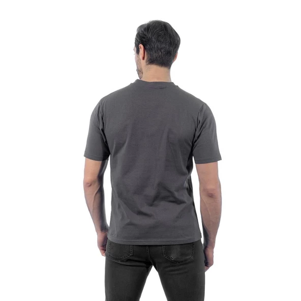 V Yaka Tişört, Koyu Gri -113E232- T-shirt, Tshirt, Kısa Kollu - 2
