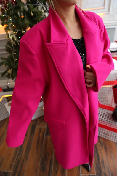 Fuşya Kaşe Kaban - 4