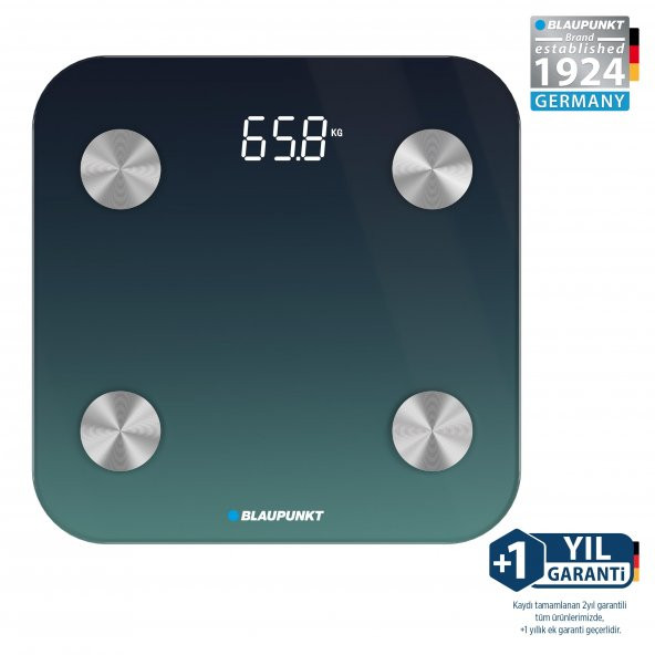 Blaupunkt SW500 Body Master Smart Bluetooth Tartı Baskül Navy Mavi