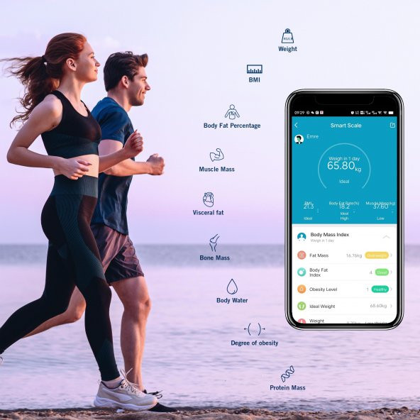 Blaupunkt SW500 Body Master Smart Bluetooth Tartı Baskül Navy Mavi - 6