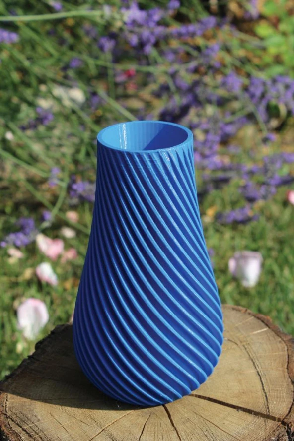 Dekoratif Vazo – 3D Doğa Dostu Biyoplastik Vazo – Çok Amaçlı Modern Vazo/Saksı Model M2