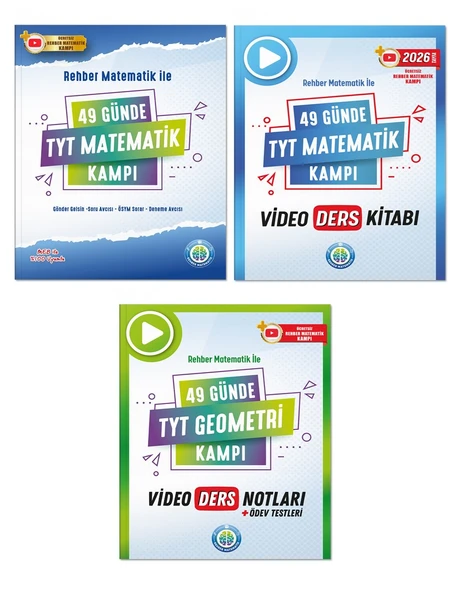 49 Günde TYT Matematik - Geometri Video Ders Notları Kampı 3lü Set