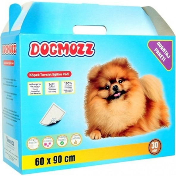 DogMozz Premium Köpek Tuvalet Çiş Eğitim Pedi Yapışkan Bantlı 60x90 cm 30lu