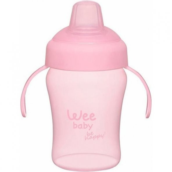 Wee Baby Colorful Akıtmaz Kulplu Bardak 240 Ml Bebek Pembe 6 Ay +