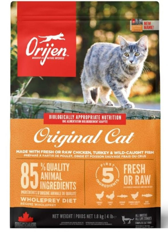 Orijen Original Cat Tüm Yaşam Evreleri İçin Kedi Maması 1,8 Kg