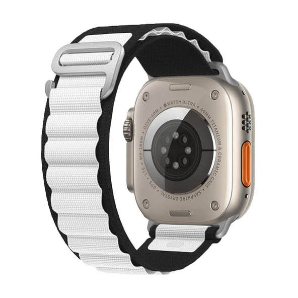 E2M APPLE WATCH 38-40-41MM KRD-26 ALPINE ÇİFT RENKLİ BEYAZ KORDON ürün görseli