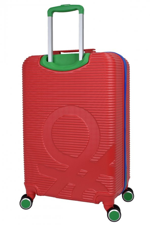 United Colors Of Benetton Lüx Abs 2li Valiz Seti Büyük Boy - Orta Boy Kırmızı BNT500 - Resim 6