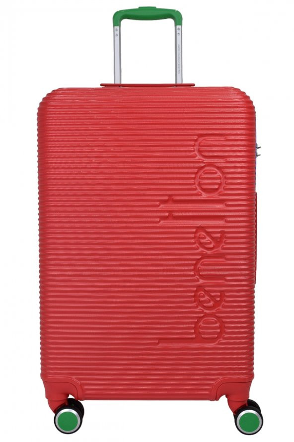 United Colors Of Benetton Lüx Abs 3lü Valiz Seti Kırmızı BNT500 - Resim 3