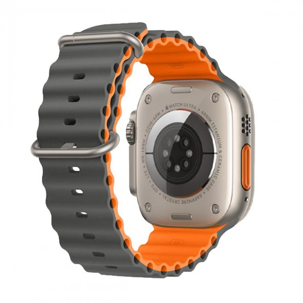 E2M APPLE WATCH 38-40-41MM KRD-28 OCEAN ÇİFT RENKLİ GRİ KORDON ürün görseli