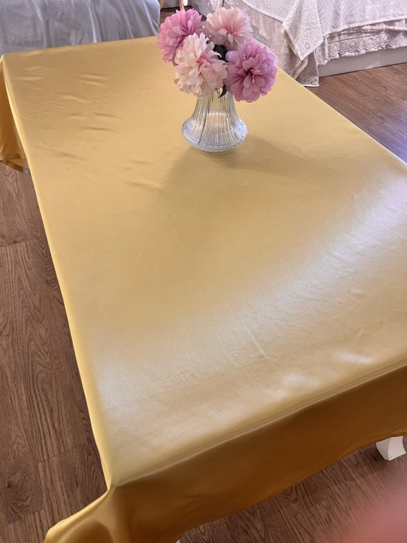 Finezza Kristal Monoray Kumaş Gold Masa Örtüsü  Dikdörtgen 140x200 cm - 1491